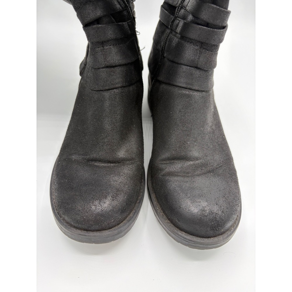 Baretraps Oudrey Black Wide Calf Tall Boots Textile Metallic Sheen Size 6.5M-WC - Picture 3 of 8
